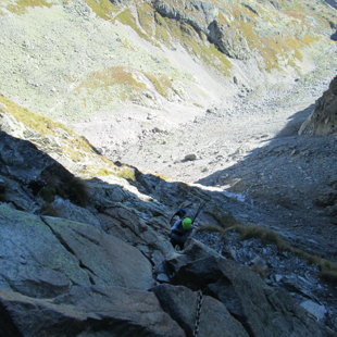 4.diena - kāpiens pa stāvāko un garāko Tatru trekinga trases posmu uz Priečne sedlo