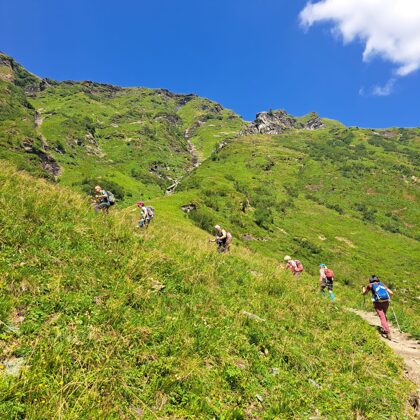 Sākam ceļi uz nakšņošanas vietu pirms Schareck  - Niedersachenhaus 2471m
