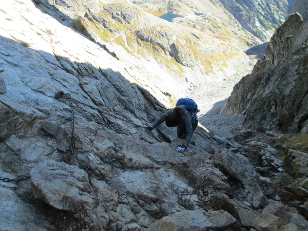 4.diena - kāpiens pa stāvāko un garāko Tatru trekinga trases posmu uz Priečne sedlo